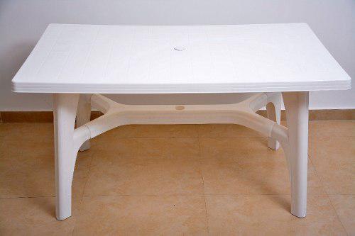 Mesa Plastica Rectangular Reforzada Con Patas Desmontables