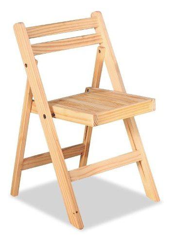 Silla De Madera Pino Plegable Natural