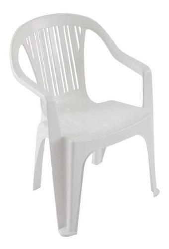 Silla De Plastico Garden Life Apilable Blanca