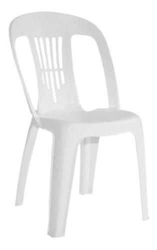 Silla Plastica Apilable Jardin Garden Life Antonella Blanca