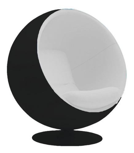 Sillón Ball Negro (fibra De Vidrio)