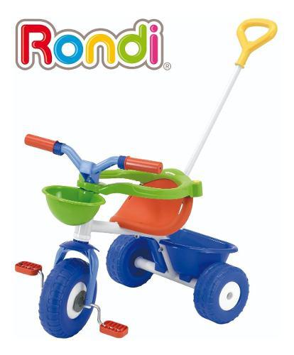 Triciclo Infantil Con Barra De Paseo Nene Nena Metal Rondi