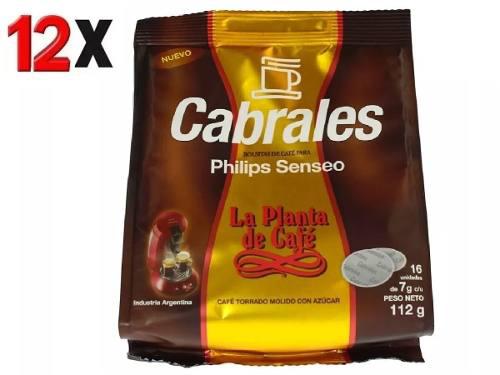 12x Cafe Cabrales La Planta Hd1286 Philips Senseo Capsula