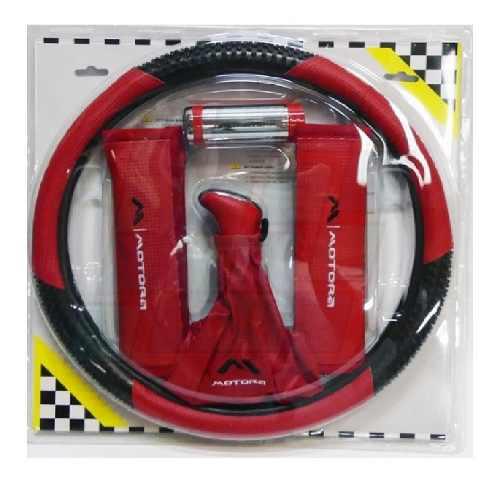 Kit Deportivo Cubrevolante Bocha Cubre Cinturon Cufia Rojo