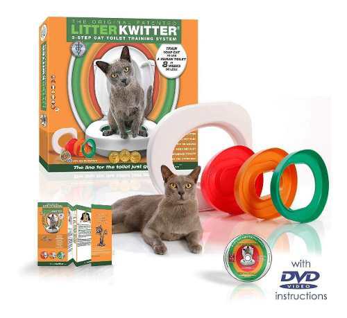 Litter Kwitter Entrenador Gatos Inodoro!