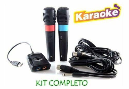 Microfonos Karaoke Kit Completo Compatible Con Ps2 Ps3