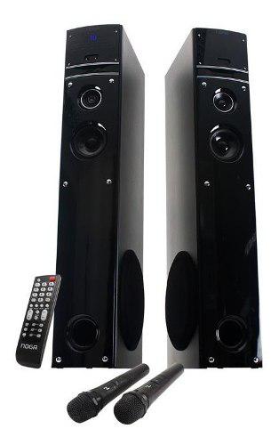 Parlantes Bafle Bluetooth Karaoke Noga Hts43 Wave 90w +2 Mic