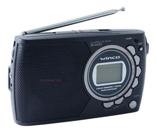 Radio Portatil Am Fm Reloj Alarma Visor Digital Winco W 3107