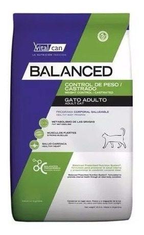 Vital Cat Balanced 7.5k Control Peso Castrados El Molino