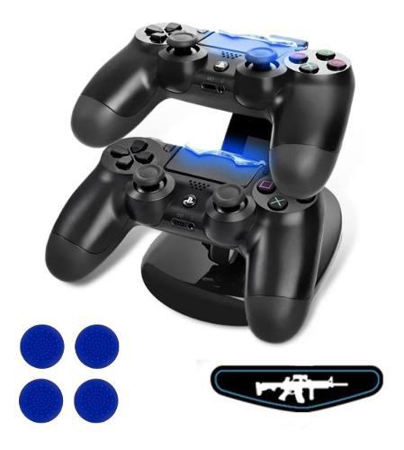 Cargador Ps4 Joystick Led Acrilico Led + Accesorios Regalo!