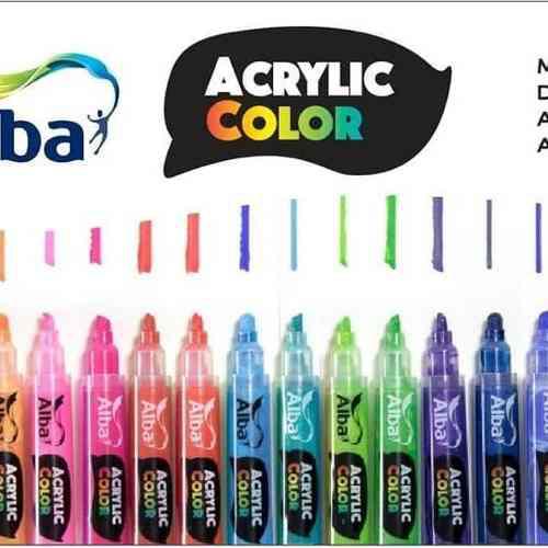 Marcador Alba Acrylic Color 4 Mm X 20 Unidades