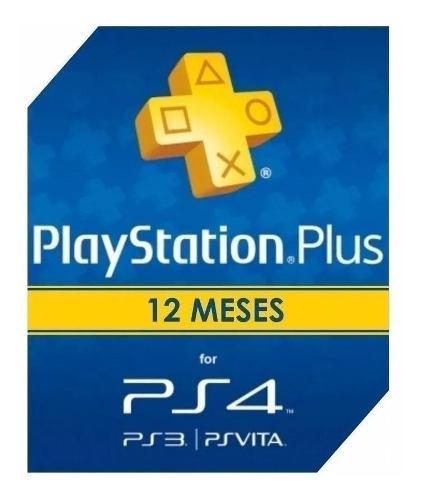Playstation Plus 12 Meses! Ps4 Oferta! Envio Unico! Garantia