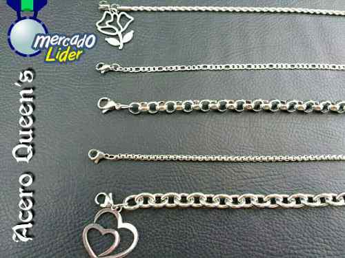 Combo 5 Pulseras Con Dijes Acero Quirurjico X Mayor