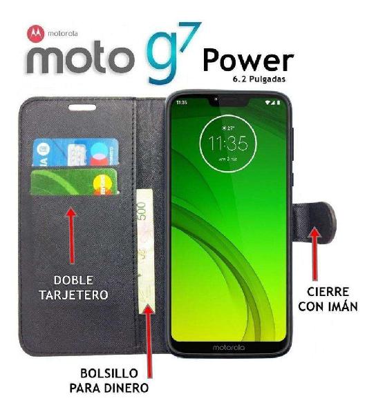 Funda Con Tapa Estilo Billetera Motorola Moto G7 Power