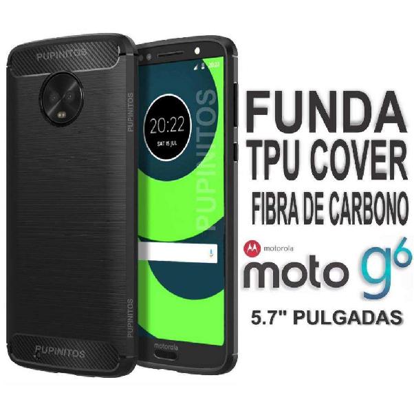 Funda Tpu Cover Fibra De Carbono Motorola Moto G6 Rosario
