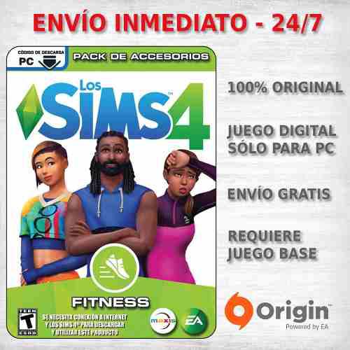 Los Sims 4 Fitness Juego Pc Original Expansion Accesorios
