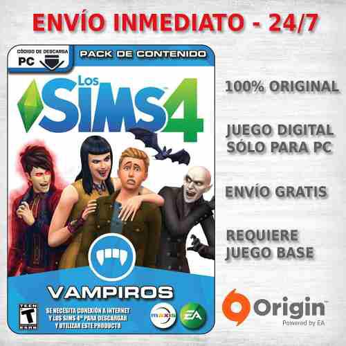 Los Sims 4 Vampiros Juego Pc Originales Expansion Origin