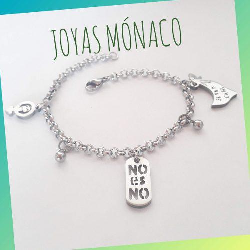 Pulsera Feminista No Es No / Acero Quirúrgico 316l