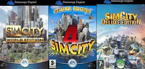 Simcity 3000 + 4 + Societies - Combo 3 Juegos Pc Digital