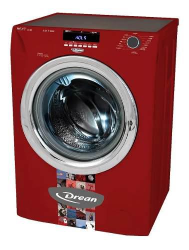 Lavarropas Drean 8.14 Motor Inverter 8kg 1400rpm Rojo