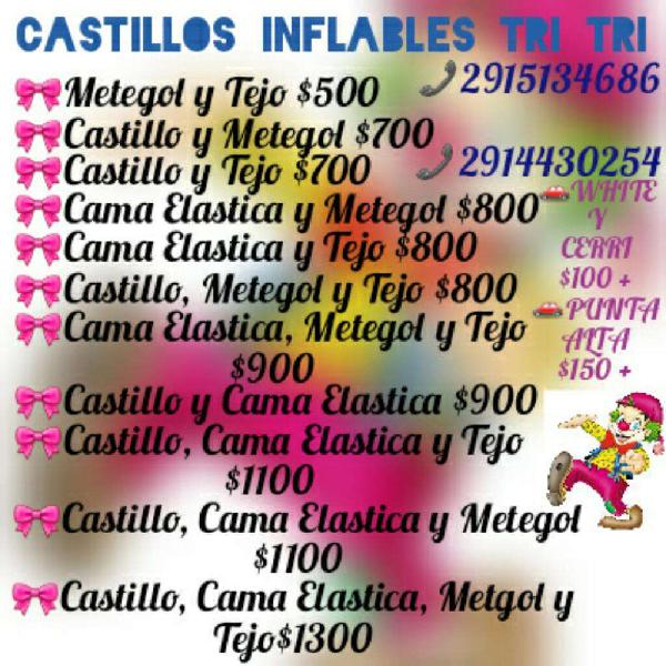 Alquiler Castillos Inflables Tri Tri