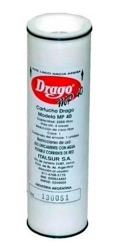 Cartucho De Repuesto Para Filtro Purificador Agua Drago