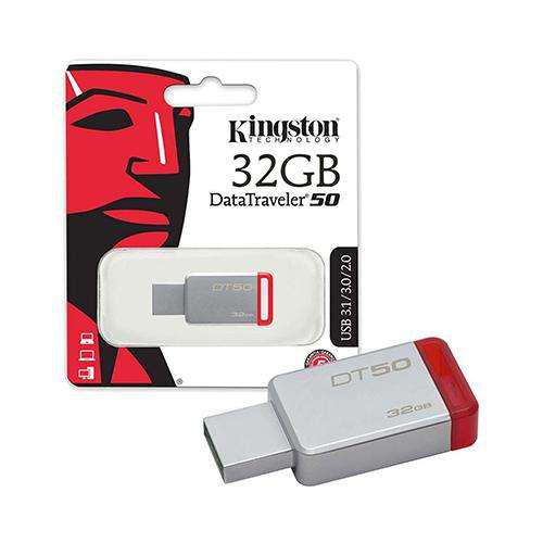 Pendrive Kingston 32gb metálico DT50 USB 3.0 Electrónica