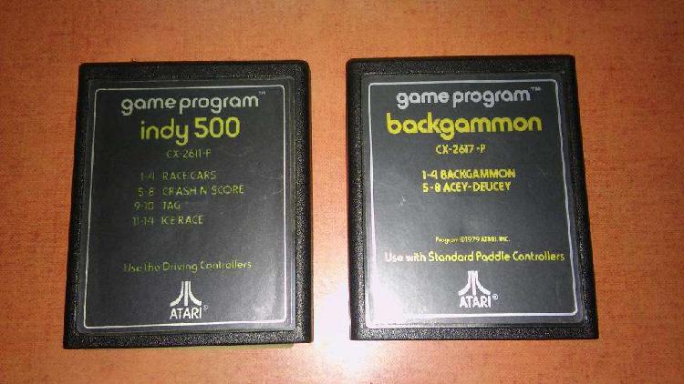 Juegos de atari indy 500 y backgammon