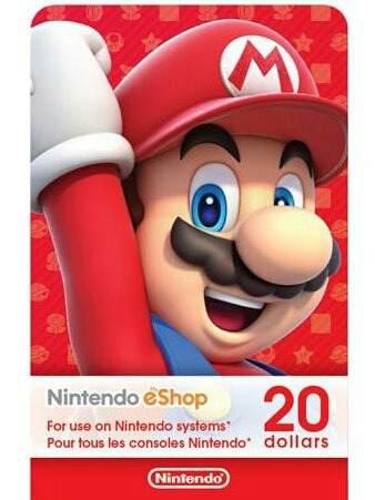 Nintendo Eshop Canada 20 Cad$ Nintendo 3ds / Switch / Wii U