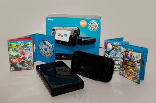 Nintendo Wii U Deluxe Negra 32gb + Juegos Impecable!!!