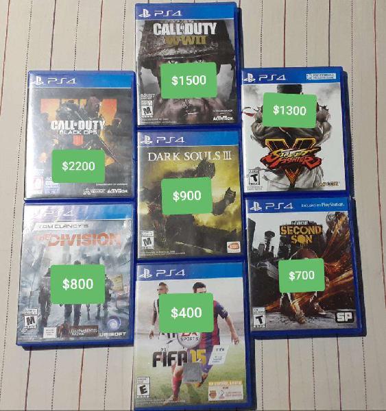 Vendo Juegos de Ps4