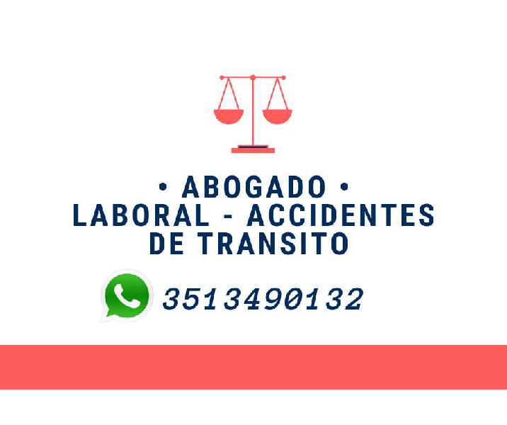 ABOGADO. ACCIDENTES de TRANSITO. LABORAL. Whatsapp