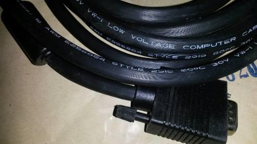 Cable S-vga Hd 15 (3mts) Filtro Monitor Pc Proyector Led Lcd