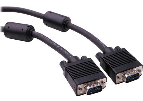 Cable Vga 1.8m Monitor Doble Filtro Macho Macho Proyector Pc