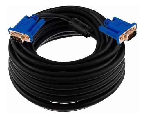 Cable Vga Macho 10 Metros Cn Filtros Monitor Pc Proyector