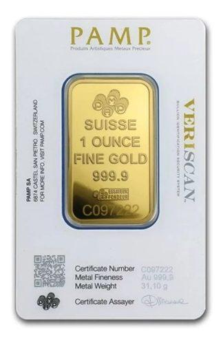 Pamp Oro Gold 24k 1oz Sellado Suisse Lady Fortuna 31,1grs