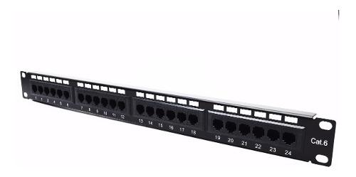 Patchera Patch Panel Cat 6 24 Puertos Bocas Jack Cat6 Rj45