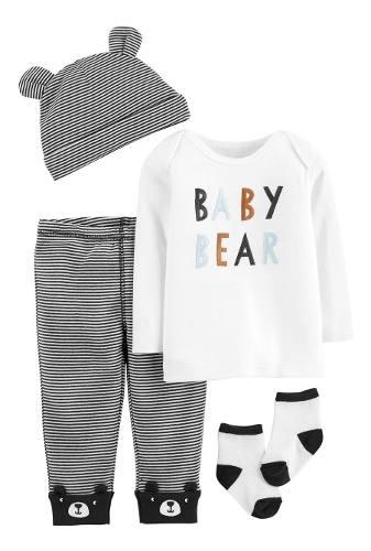 Carters Set 4 Piezas Conjunto Cómodo Ajuar Nenes Varón