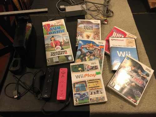 Nintendo Wii Con 8 Juegos 2 Mandos