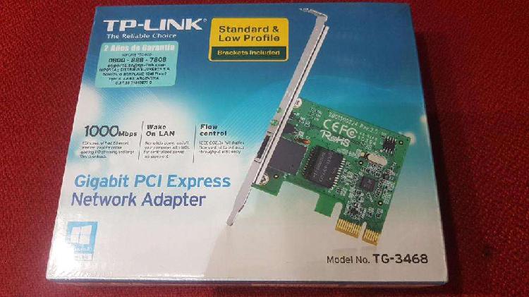 Placa Red TPLink PCI Express 1000 Mbps TG3468 NUEVAS!