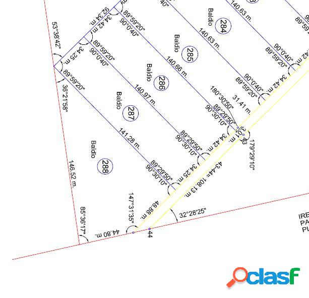 SAN FCO DEL MONTE DE ORO LOTE 288. 6682 M2