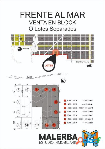 venta Lote frente al mar, Mar del Sur