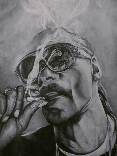 Dibujo Realista A Lapiz De Snoop Dogg