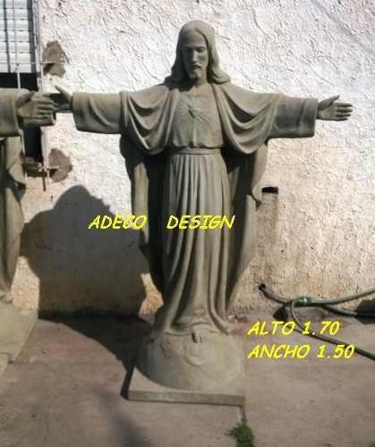 Estatua Jesus Cristo Cemento Redentor Imagen Religiosa