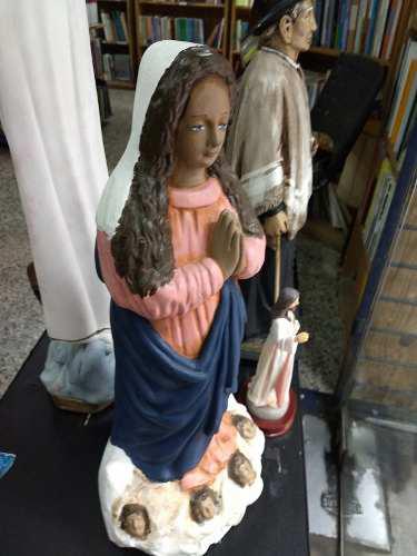 Virgen De Lujan Sin Manto Con Los Colores Originales 50 Cm