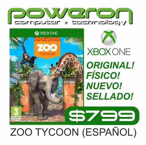 Zoo Tycoon Juego De Xbox One Original Fisico Sellado Nuevo