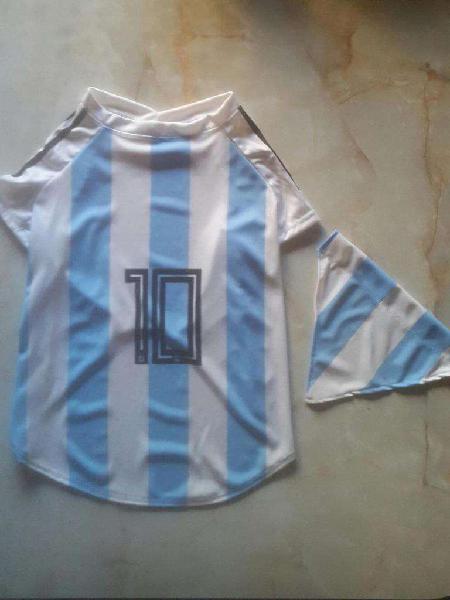 Camiseta Argentina Para Perros 2018 Pañuelo