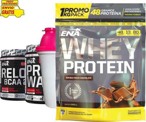 Ena Whey Protein + Pre War + Reload + Shaker Recuperación