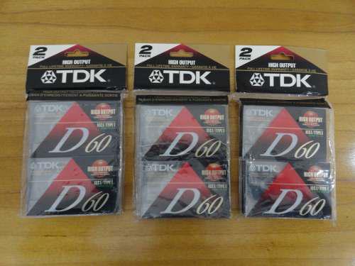 Lote 6 Cassette Tdk D60 Originales Nuevos Sellado Olivos Zwt