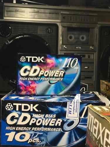 Lote X10 Cassettes Cromo Tdk Cd Power 110 O 90 Virgenes